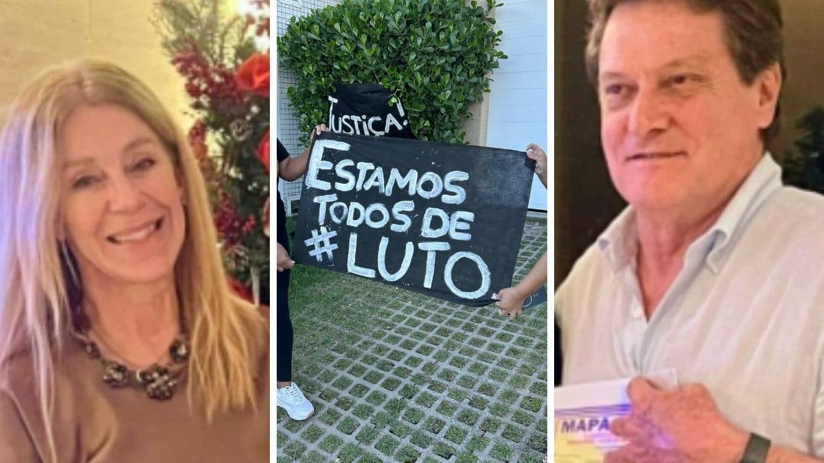 Vizinhos protestam em frente ao prédio onde casal de idosos foi brutalmente assassinado em SC